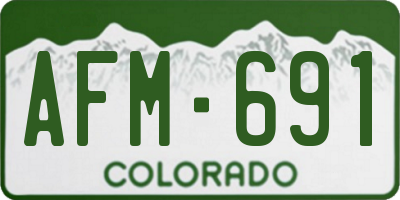 CO license plate AFM691