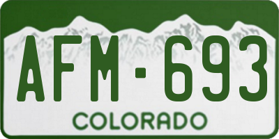 CO license plate AFM693