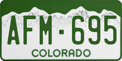 CO license plate AFM695