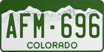 CO license plate AFM696