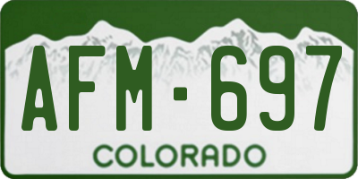 CO license plate AFM697