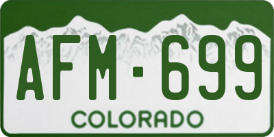 CO license plate AFM699
