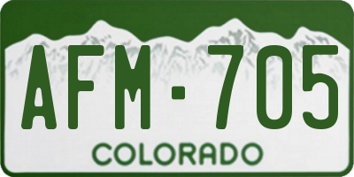 CO license plate AFM705