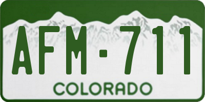 CO license plate AFM711