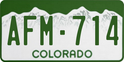 CO license plate AFM714