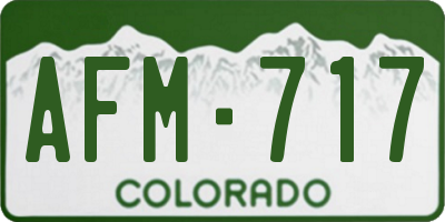 CO license plate AFM717