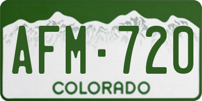 CO license plate AFM720
