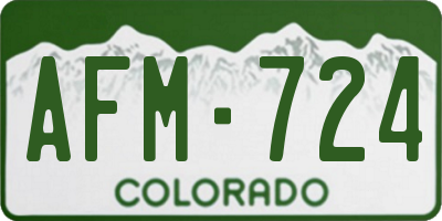 CO license plate AFM724