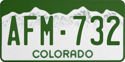 CO license plate AFM732