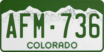 CO license plate AFM736