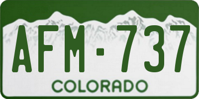 CO license plate AFM737