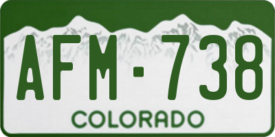 CO license plate AFM738