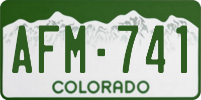CO license plate AFM741