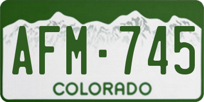 CO license plate AFM745