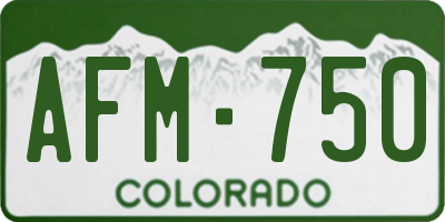 CO license plate AFM750
