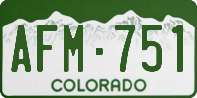CO license plate AFM751