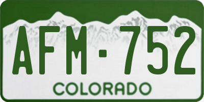 CO license plate AFM752