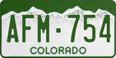 CO license plate AFM754