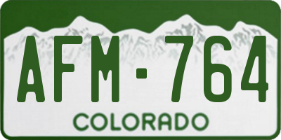 CO license plate AFM764