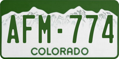 CO license plate AFM774
