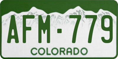 CO license plate AFM779