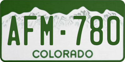 CO license plate AFM780