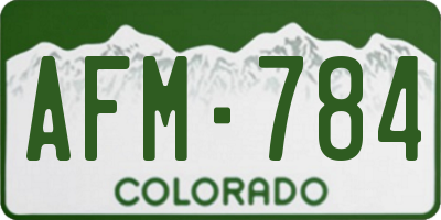 CO license plate AFM784