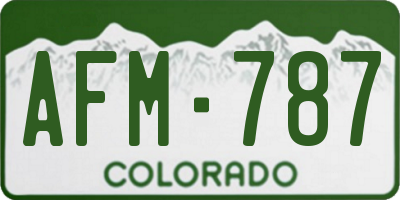 CO license plate AFM787