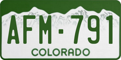 CO license plate AFM791