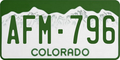 CO license plate AFM796