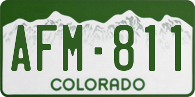 CO license plate AFM811