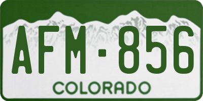 CO license plate AFM856