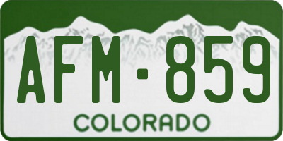 CO license plate AFM859