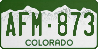 CO license plate AFM873