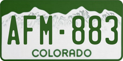 CO license plate AFM883