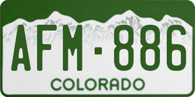 CO license plate AFM886
