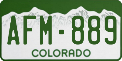 CO license plate AFM889