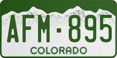 CO license plate AFM895
