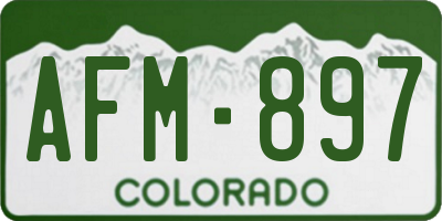 CO license plate AFM897