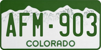 CO license plate AFM903