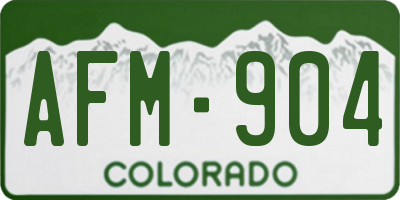 CO license plate AFM904