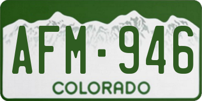 CO license plate AFM946