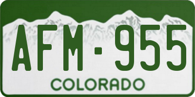 CO license plate AFM955