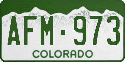 CO license plate AFM973