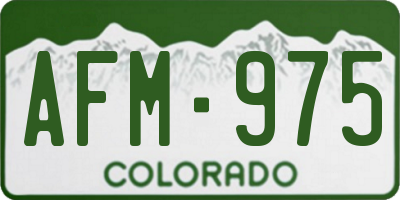 CO license plate AFM975