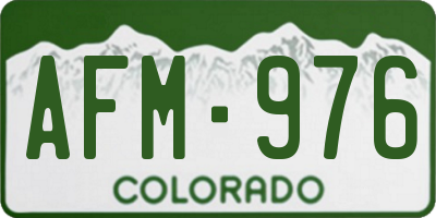 CO license plate AFM976