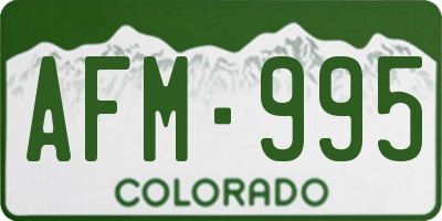 CO license plate AFM995