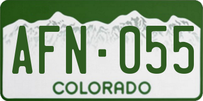 CO license plate AFN055