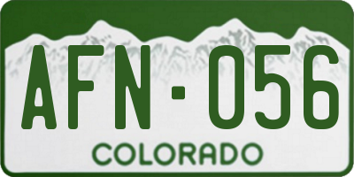 CO license plate AFN056