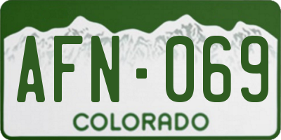 CO license plate AFN069